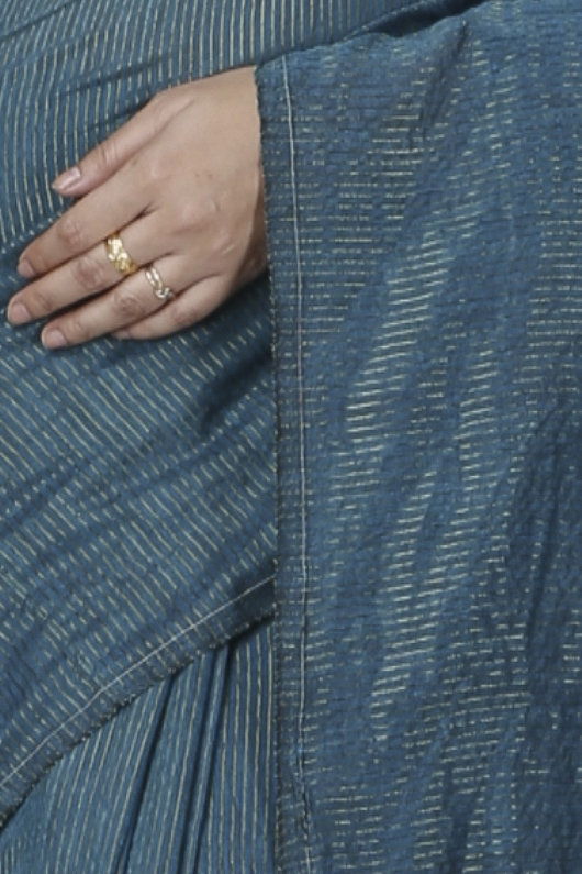 Botel Green Blended Cotton Tama Hand Loom Saree (1205)